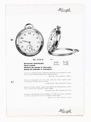 Kienzle Uhrenkatalog für Taschen- und Armbanduhren, Schwenningen, 1939, Seite 26