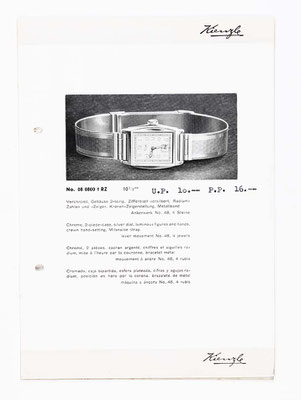 Kienzle Uhrenkatalog für Taschen- und Armbanduhren, Schwenningen, 1939, Seite 46