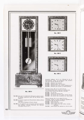 Kienzle Uhrenkatalog Nr. 634, von 1934, Seite 122