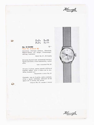 Kienzle Uhrenkatalog für Taschen- und Armbanduhren, Schwenningen, 1939, Seite 27