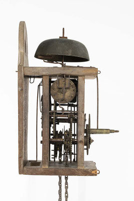 Schwarzwälder Uhrwer von Uhrmacher Georg Hogg von Eisenbach, Seitenansicht