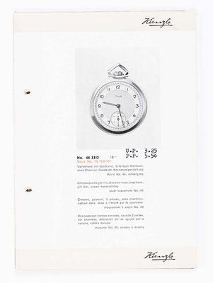 Kienzle Uhrenkatalog für Taschen- und Armbanduhren, Schwenningen, 1939, Seite 17