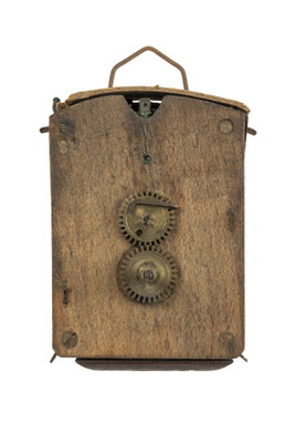 Jockeleuhrwerk Uhr von J. Isemann, Eisenbach um 1870, Zifferblattseit