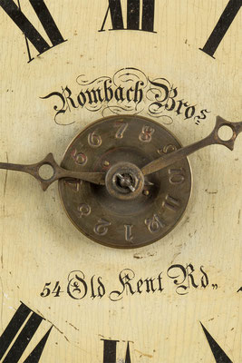 postman's alarm clock, Detail der Signatur Rombach Bros.