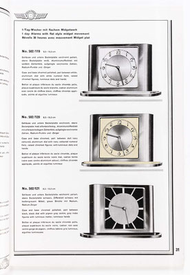 Kienzle Uhrenkatalog Nr. 634, von 1934, Seite 31