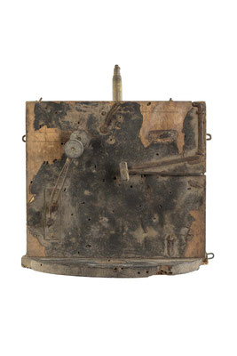 Uhrwerk eines schwarzwälder Surrers, um 1860, Draufsicht