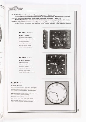 Kienzle Uhrenkatalog Nr. 634, von 1934, Seite 97