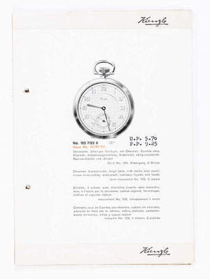 Kienzle Uhrenkatalog für Taschen- und Armbanduhren, Schwenningen, 1939, Seite 25