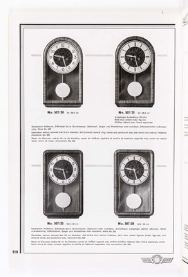 Kienzle Uhrenkatalog Nr. 634, von 1934, Seite 110