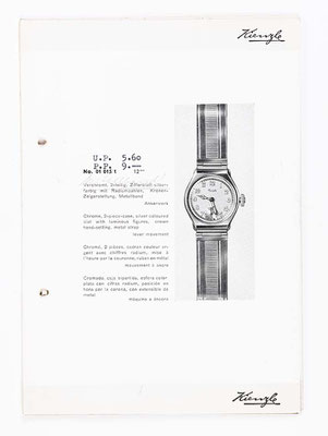 Kienzle Uhrenkatalog für Taschen- und Armbanduhren, Schwenningen, 1939, Seite 29