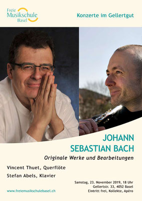 Plakat des ersten gemeinsamen Konzertes mit dem Pianisten Stefan Abels.