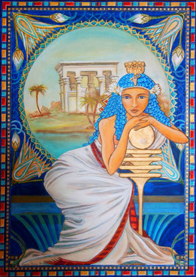 Daniela Rutica: Philae, 50 x 70 cm, Acryl/Lw, 2013