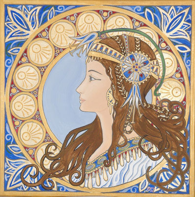 Daniela Rutica: Meritaton, 60 x 60 cm, Acryl/Lw, 2005