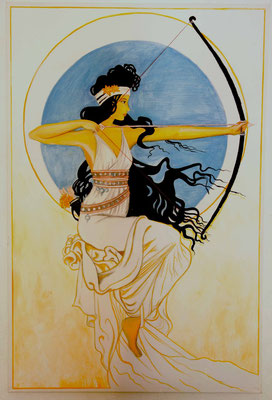 Daniela Rutica: Artemis, 90 x 120 cm, Acryl/Lw, 2010