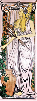 Daniela Rutica: Demeter, ca. 60 x 180 cm, Acryl/ Hartfaserplatte, 2003