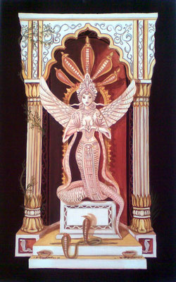 Daniela Rutica, "Naga Kanya", 50 x 80 cm, Acryl/Lw., 2008