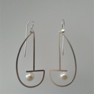 Ohrhänger "toujour deco" 925 Silber, Süßwasserperlen