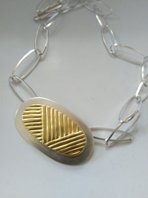 Kette "toujour deco" 925 Silber, 900 Gold