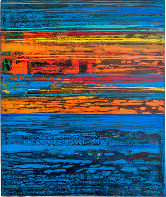 MANHATTAN 1.00 x 1.20m (3D) Acrylverf met bister op canvas