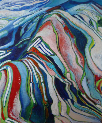  YUAN YANG 1.00 x 1.20m (3D) Acrylverf op linnen met glas/kristal