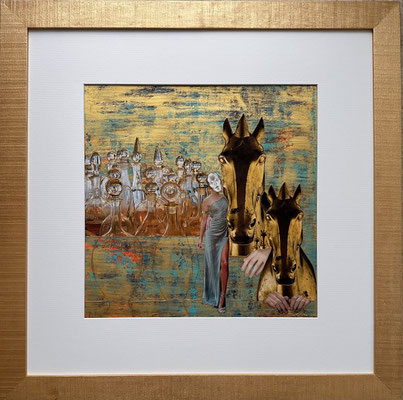 COLLAGE no. 17: “GOLDDIGGER”               0.70 x 0.70 m
