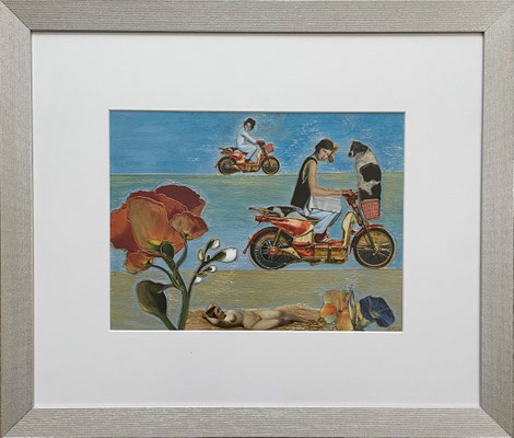 COLLAGE no 7: "WHAT'S IN A DOGS MIND?” 0.67 x 0.57 m