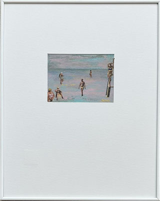 COLLAGE i.c.m. met geschilderde accenten 0.40 x 0.50m