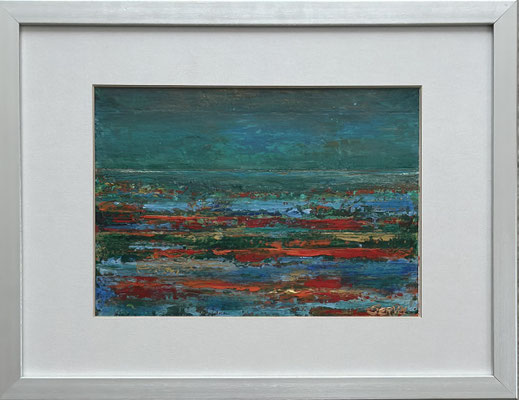 ABSTRACT LANDSCHAP           0.40 x 0.30m in zilverkl.lijst