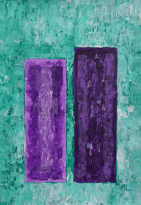 Begegnung, Acryl gespachtelt, 2013