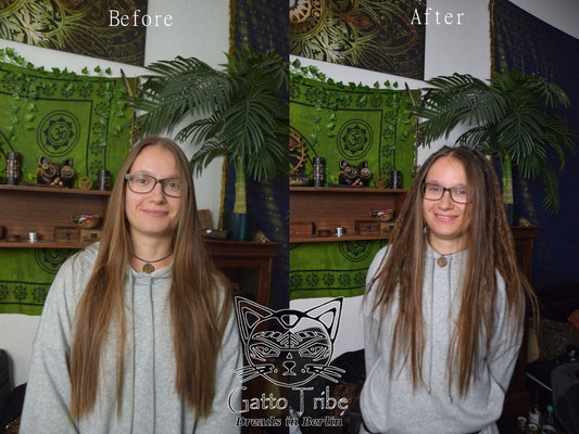 Dreaderstellung, neue Dreads in Berlin 055 ( 39 Dreads ohne Extensions)
