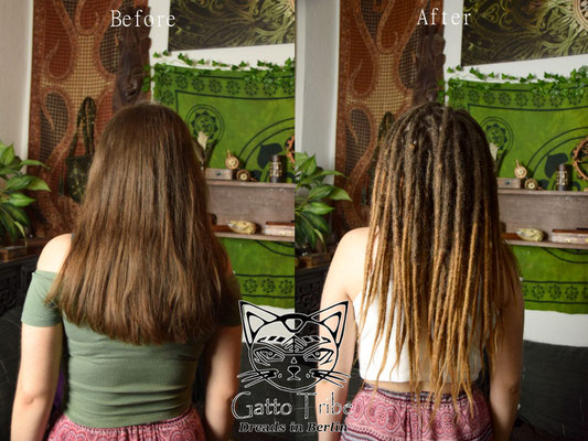 Dreaderstellung, neue Dreads in Berlin 041 ( 43 Dreads mit Extensions)