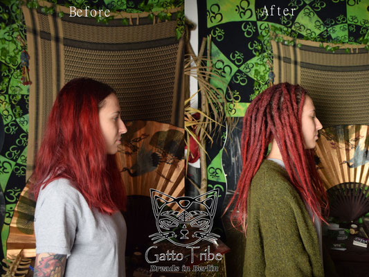 Dreaderstellung, neue Dreads in Berlin 051 ( 66 Dreads mit Extensions)