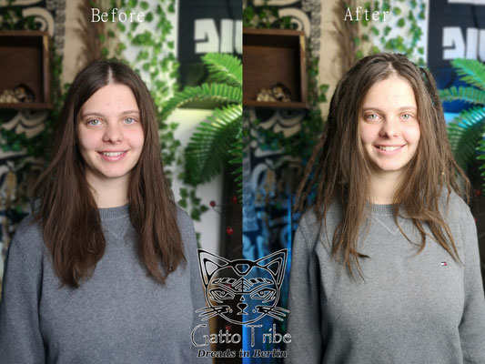 Dreaderstellung, neue Dreads in Berlin 061 ( 46 Dreads ohne Extensions)