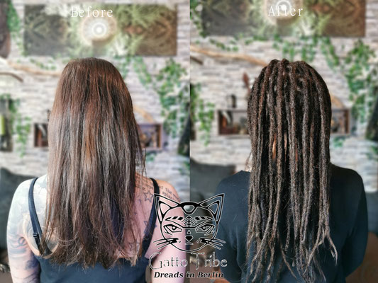 Dreaderstellung, neue Dreads in Berlin 072 ( 38 Dreads mit Extensions)