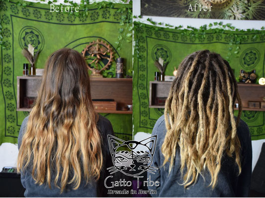 Dreaderstellung, neue Dreads in Berlin 044 ( 43 Dreads mit Extensions)