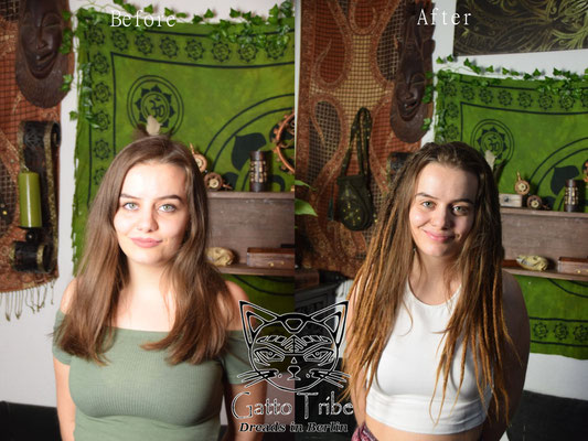 Dreaderstellung, neue Dreads in Berlin 043 ( 43 Dreads mit Extensions)