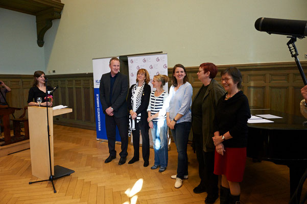 Klassensätze-Jury v. l. n. r. Heiko Reich, Anette Kannengießer, Katharina Mahrenholtz, Katrin Hörnlein, Dr. Katrin Bothe, Andrea Herzog.
