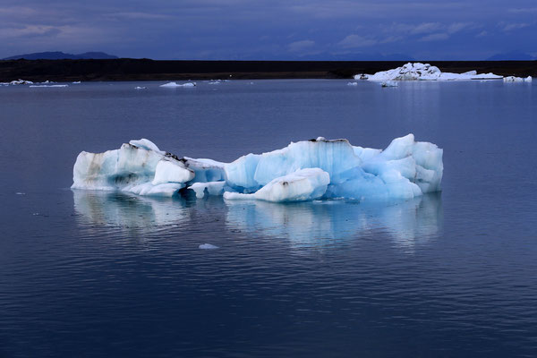 Abendstimmung in der Lagune Jökulsarlon