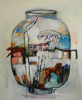 porzellanlandschaft II, öl/acryl, 120x100, 2022