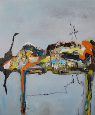 fernsicht, öl/ölkreide/acryl, 60x50, 2025