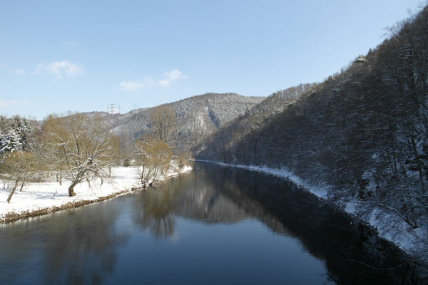 die Sieg im Winter