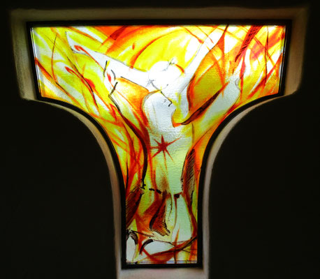 Glasfenster in der Klause