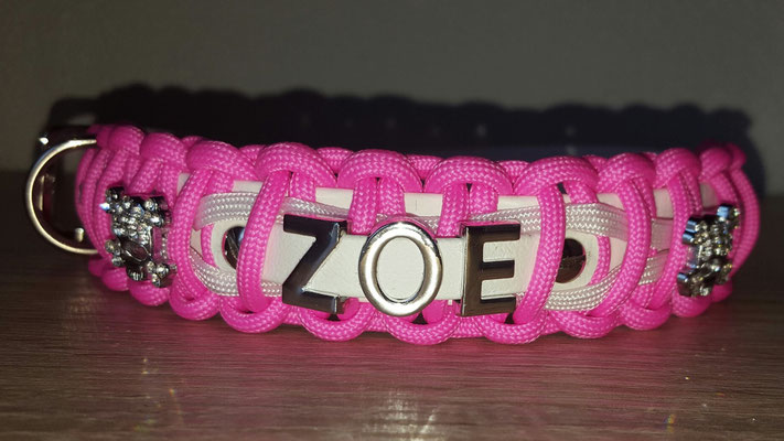 Biothane Hundehalsband mit Paracord, Namen, Perlen, Hund, Biothane Paracord, Hundehalsband Paracord, Paracord Hundehalsband, Bully, Retriever, Franzose