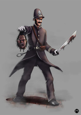 Artwork - Illustration - Character Design - British Policeman