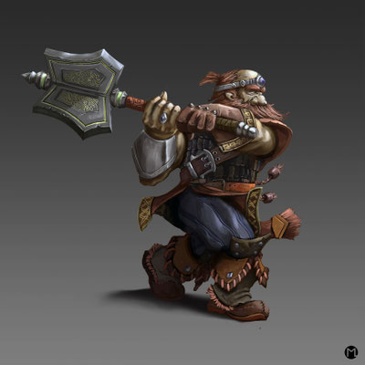 Artwork - Illustration - Character Design - Dwarf Warrior