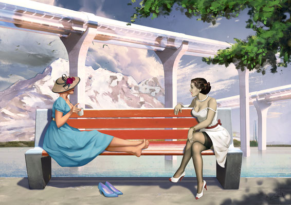 Artwork - Illustration - Blue Pumps