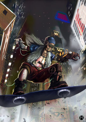 Artwork - Illustration - Chracter Design - Steam Punk Boarder