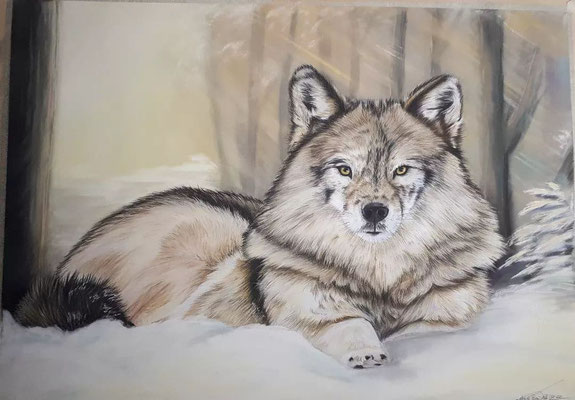 ,,Cold Days- warm lights" - Januar 2022- 50x70cm 