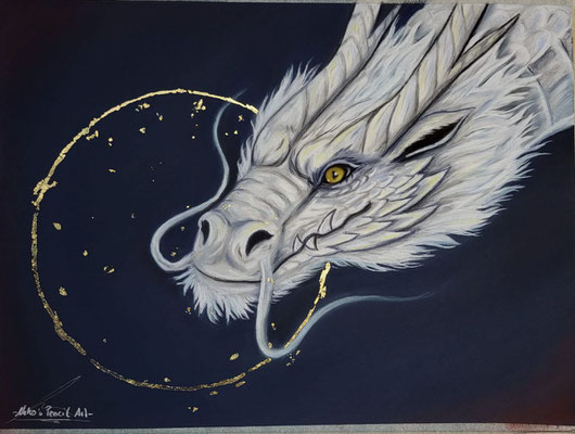 Ch. Drache 30x40 - Freie Arbeit Dez. 2022 SOLD