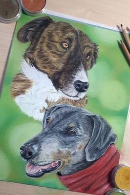 Atilo & Cleopatra- Auftragsarbeit 30x40cm - August 2021